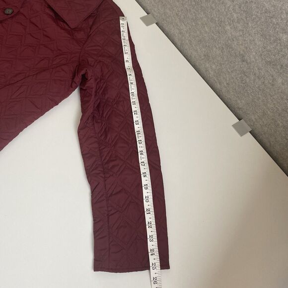 Lands End Womens Primaloft Packable‎ Jacket Size 18 Burgundy Quilted Barn New - Picture 6 of 16